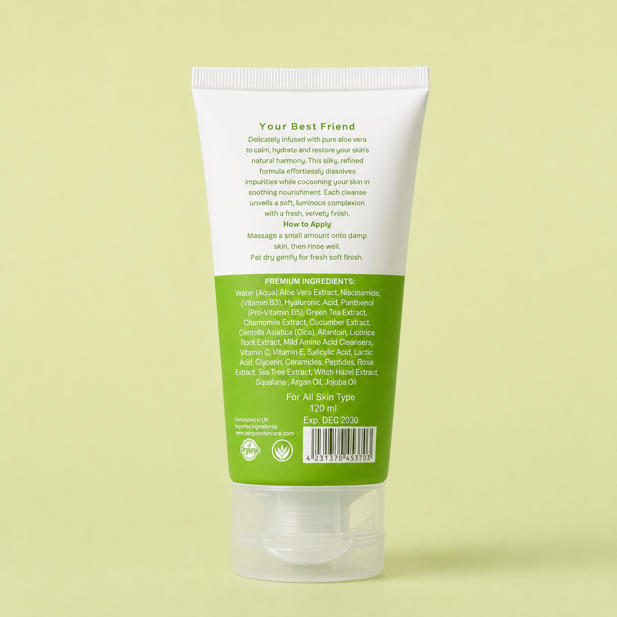 Penguin Skincare Best Friend Face Cleanser on plain background