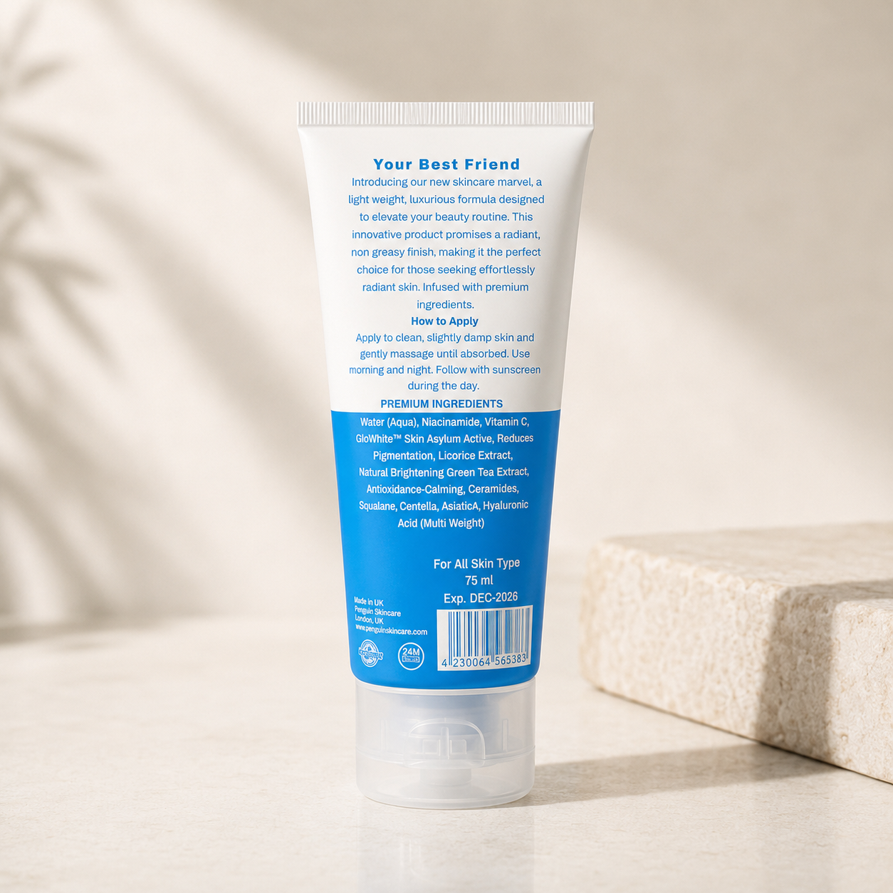 Penguin Skincare Hydrating Glow Moisturizer on plain background