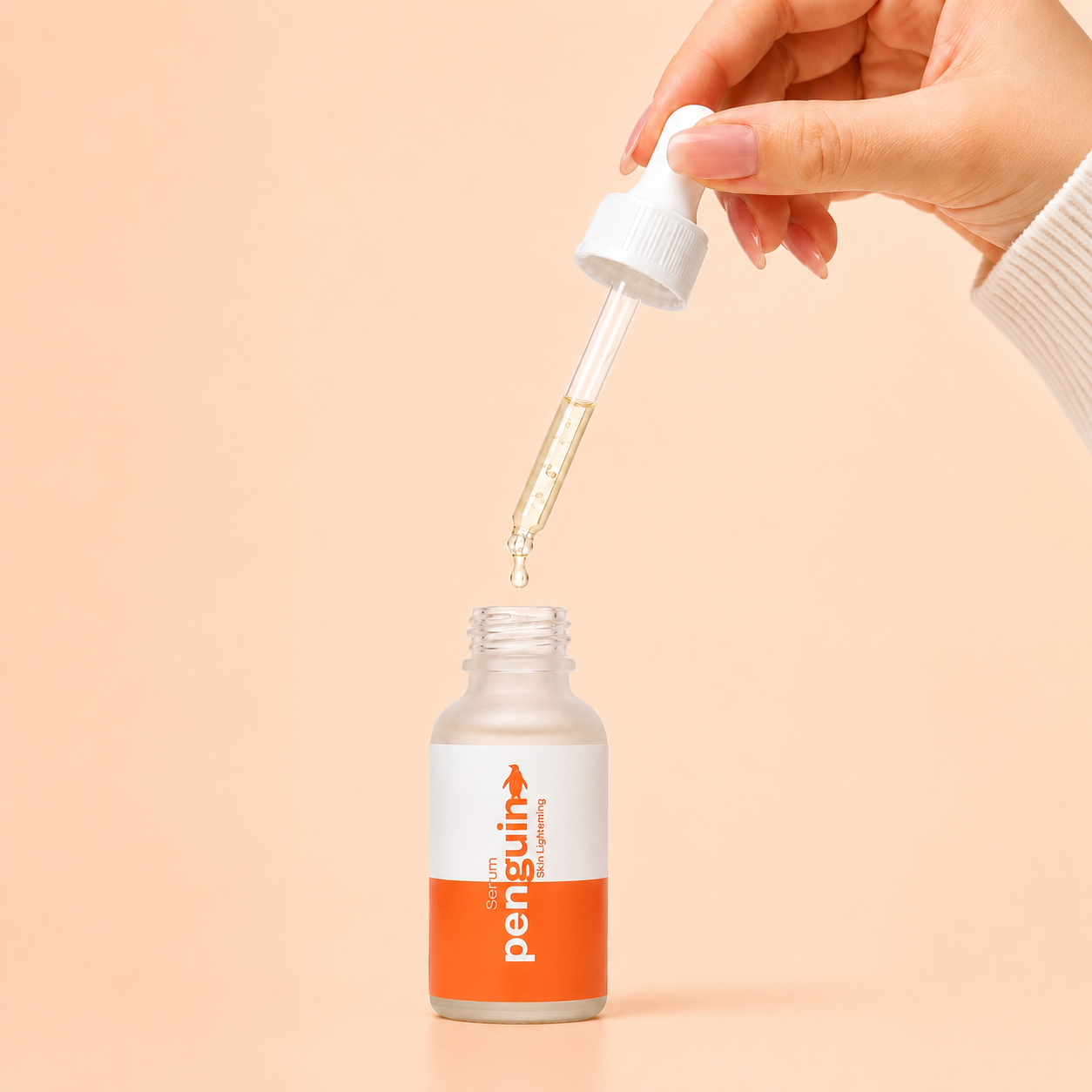 Penguin Skincare Niacinamide Glow Serum bottle texture